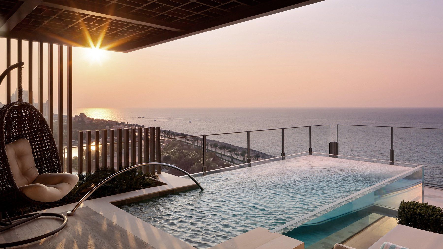 Atlantis The Royal — Sky Pool Villa, бассейн над заливом