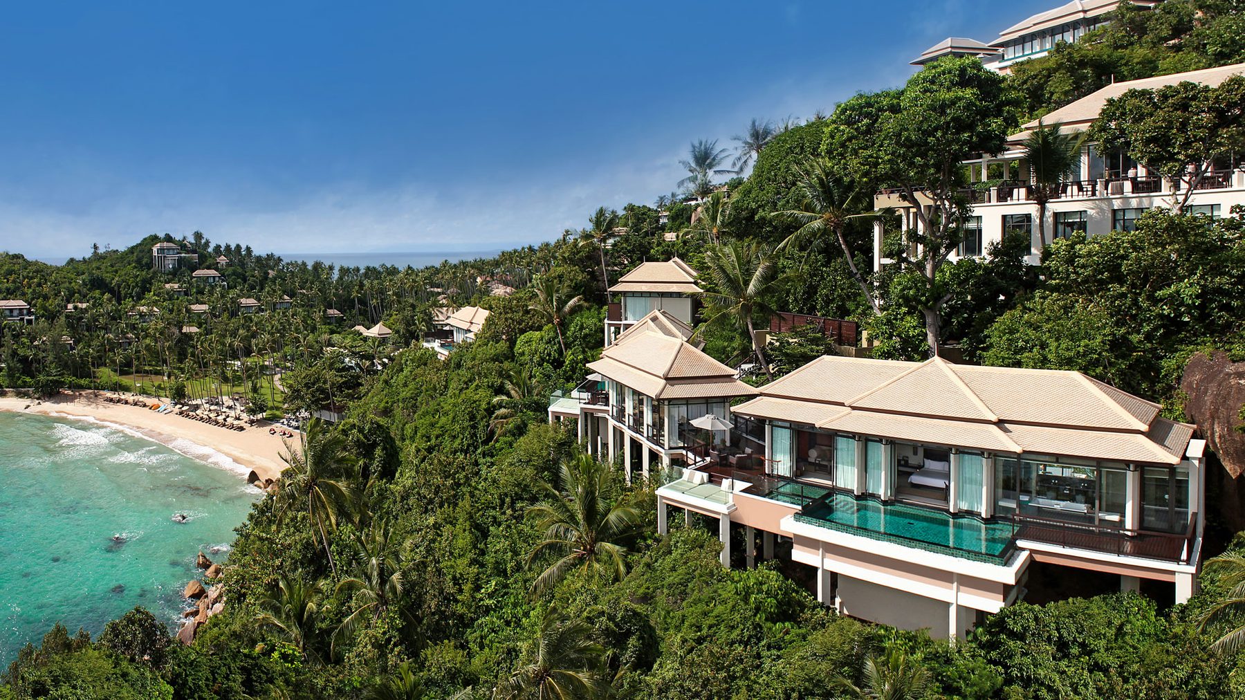 Banyan Tree Samui — вилла с бассейном-инфинити на склоне над бухтой и пляжем курорта