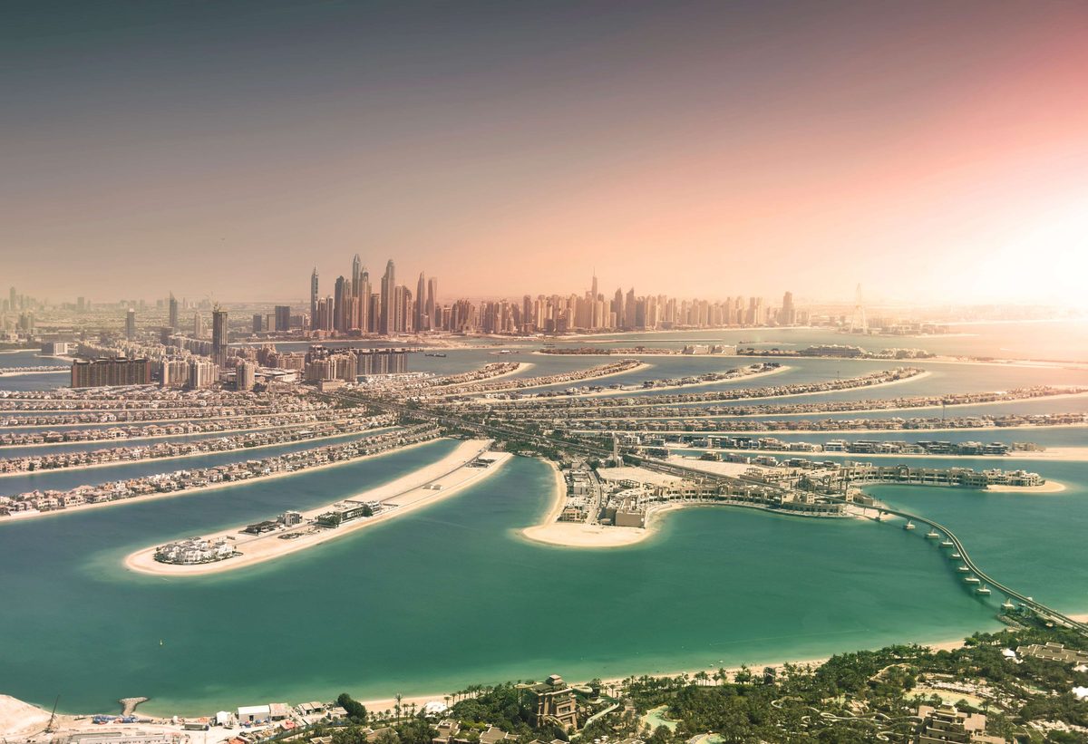 Kempinski Palm Jumeirah — вид на Palm Jumeirah с высоты