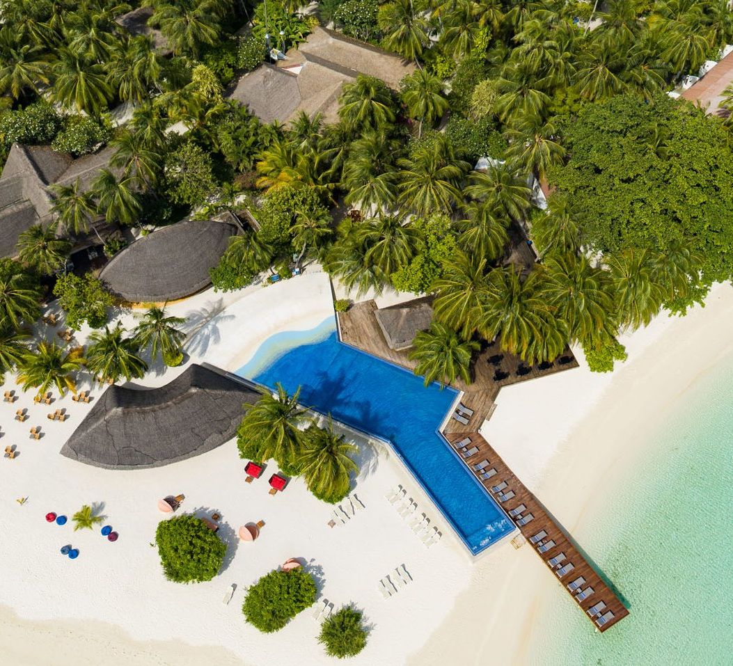 Beach House с бассейном, вид сверху