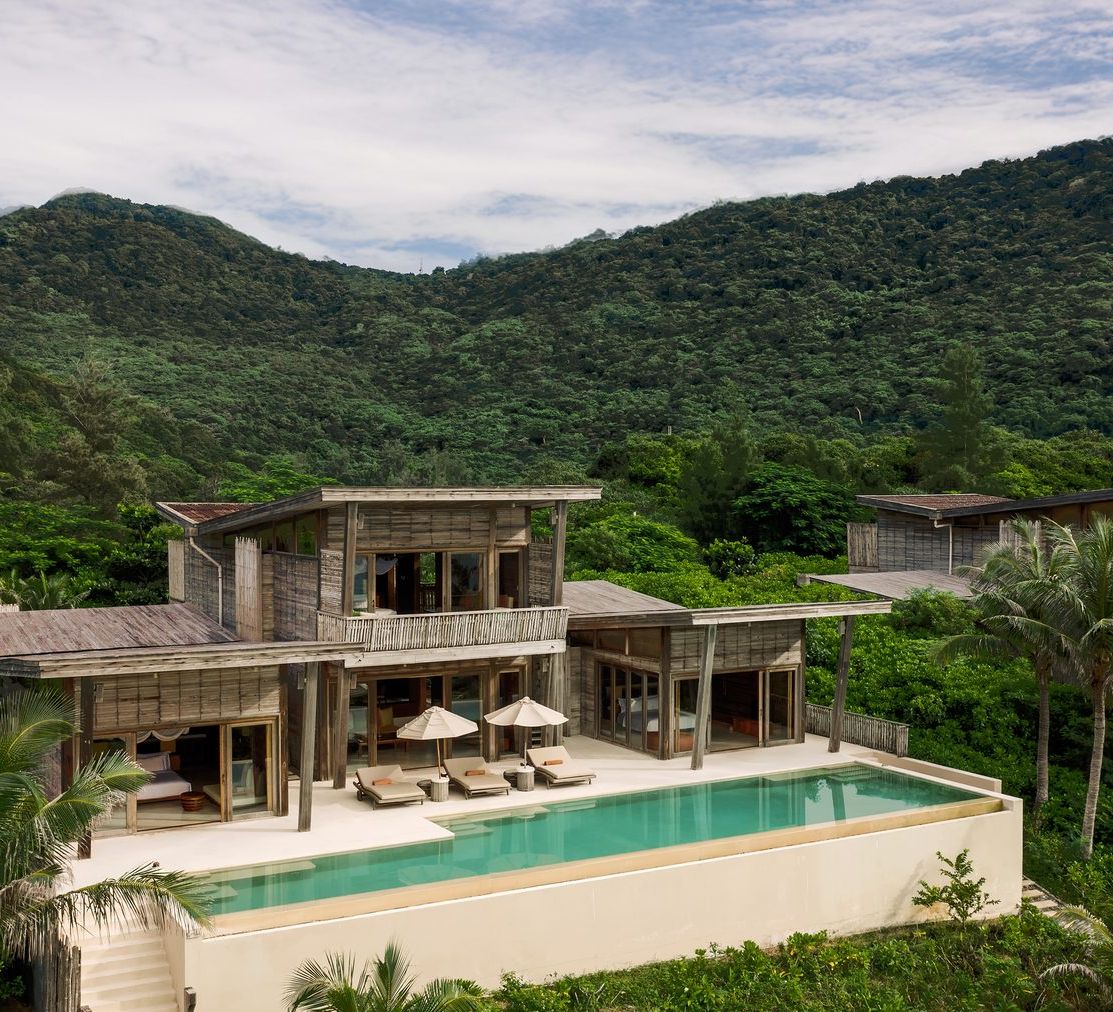 Ocean View Four-Bedroom Pool Villa с высоты